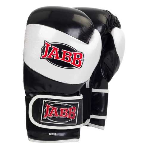 Боксерские перчатки Jabb JE-2022 белые/черные 12 унций в Спортмастер