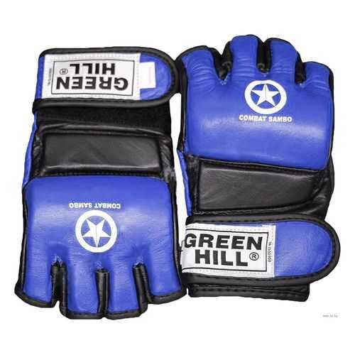 Перчатки для MMA Green Hill Combat Sambo MMR-0027CS, к/з, синие (M) в Спортмастер
