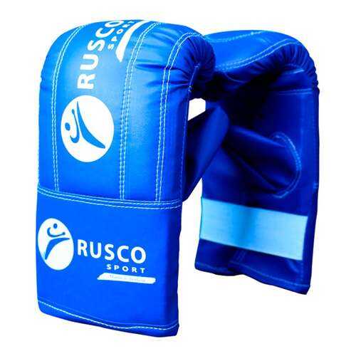 Перчатки снарядные Rusco Sport, кожзам, синий (S) в Спортмастер