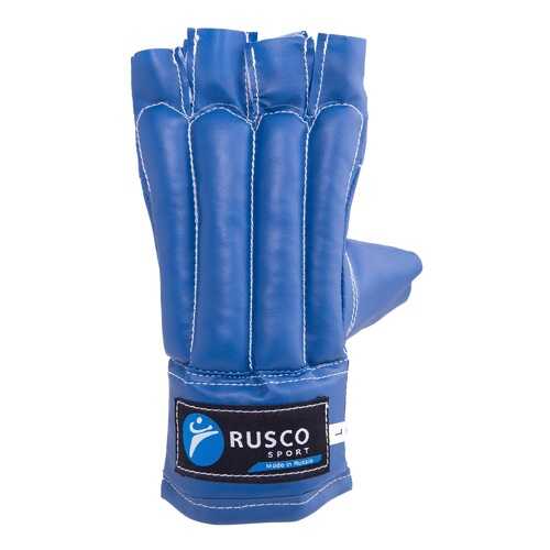 Перчатки снарядные Rusco Sport, шингарды, кожзам, синий (M) в Спортмастер