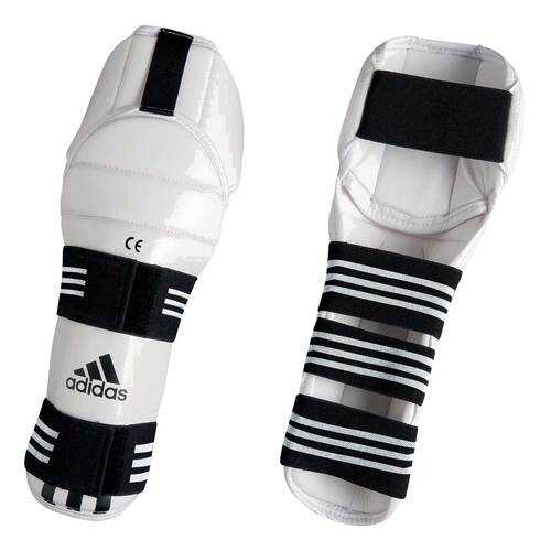 Защита голени и колена для тхэквондо Adidas WTF Shin & Knee Pad Protector белая S в Спортмастер