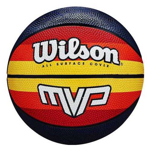 Мяч баскетбольный Wilson MVP Retro WTB9016, 7, темно-синий, любительский, клееный в Спортмастер