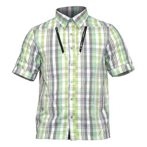 Рубашка Norfin Summer, серый/зеленый, M INT в Спортмастер