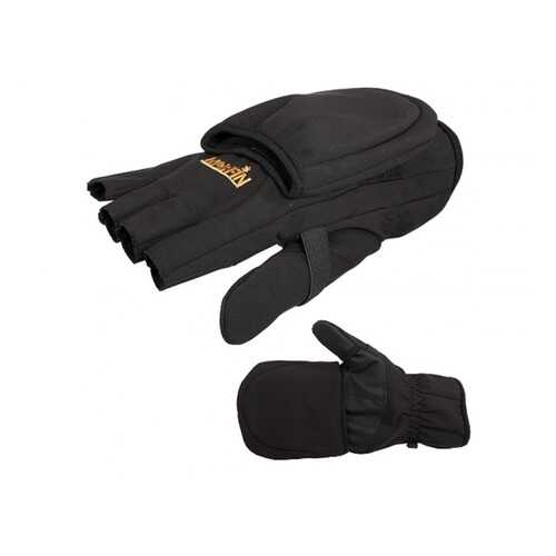 Перчатки-варежки мужские Norfin Softshell, черные, XL в Спортмастер