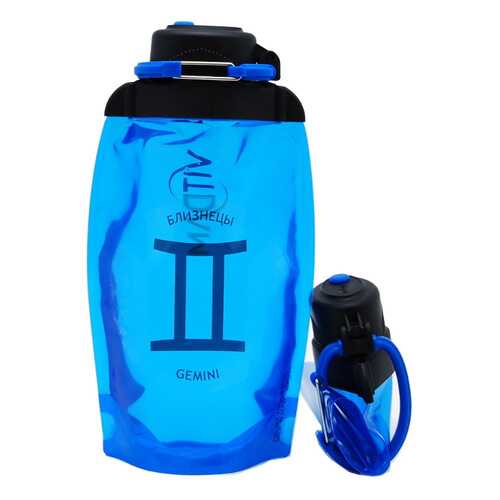 Складная эко-бутылка Vitdam, синяя, 500 мл, Gemini/Близнецы в Спортмастер