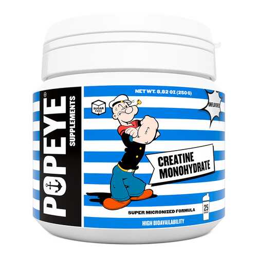 Креатин Popeye Supplements Creatine Monohydrate - 250 грамм, без вкуса в Спортмастер
