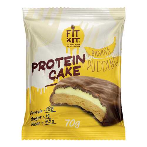 Fit Kit Protein Cake 70 г мини-набор из 3 шт Банановый пудинг в Спортмастер