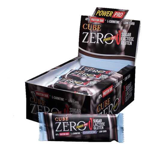 Power Pro Батончики Cube ZERO 50 г, 20 шт, вкус: кокос в Спортмастер