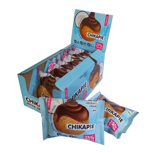 Протеиновое печенье Bombbar CHIKALAB Chikapie с начинкой кокос, упаковка 9шт по 60 г в Спортмастер