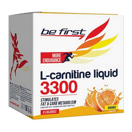 Напиток с L-карнитином Be First L-carnitine 3300 25 мл, апельсин в Спортмастер