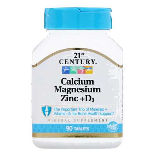 Витаминно-минеральный комплекс 21st Century Calcium Magnesium Zinc 90 таблеток в Спортмастер