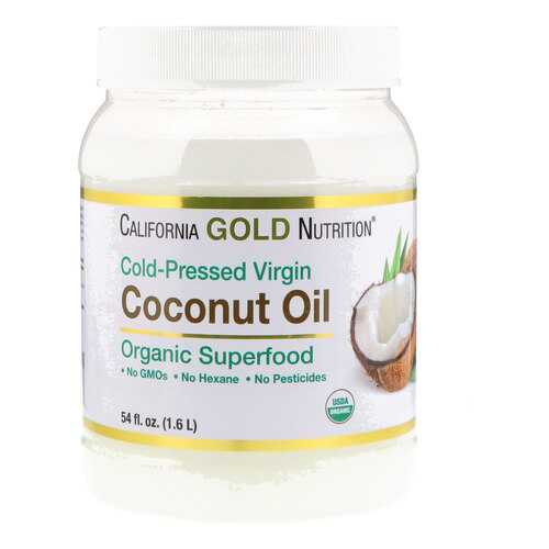 Органическое кокосовое масло California Gold Nutrition 1,6 л в Спортмастер