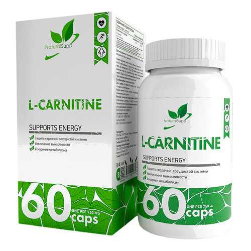 NaturalSupp L-карнитин тартрат Tartrate 60 капсул без вкуса в Спортмастер