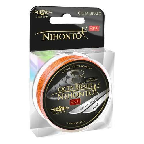 Шнур плетеный Mikado Nihonto Octa 0,3 мм, 150 м, 29,9 кг orange в Спортмастер