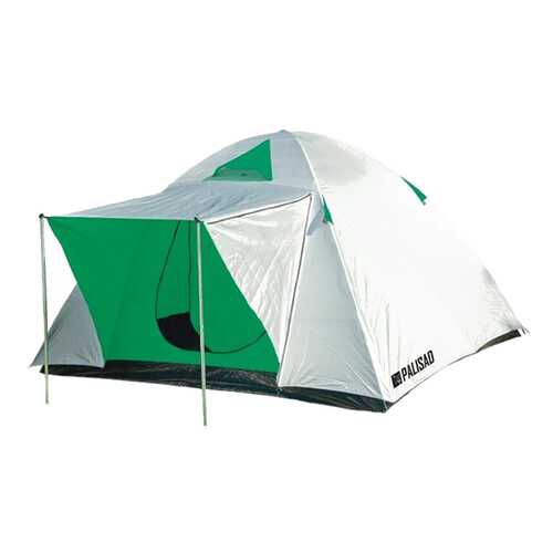 Палатка Palisad Camping трехместная белая/зеленая/черная в Спортмастер