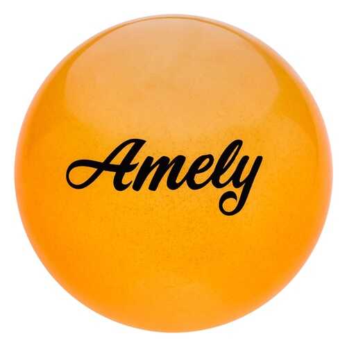 Мяч гимнастический Amely AGB-102, оранжевый с блестками, 15 см в Спортмастер