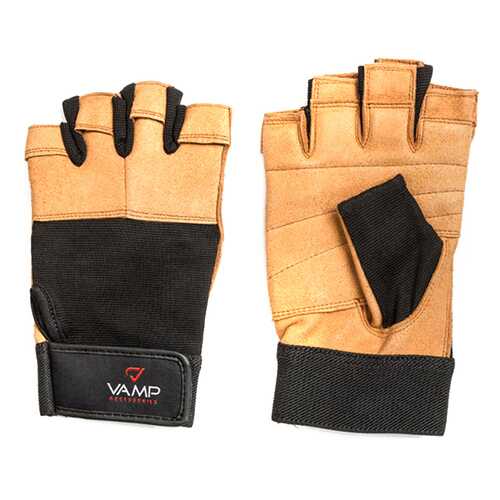 Перчатки для тяжелой атлетики и фитнеса VAMP 530, коричневые, M в Спортмастер