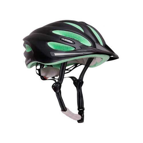 Шлем защитный HUDORA, чёрно-зеленый в Спортмастер