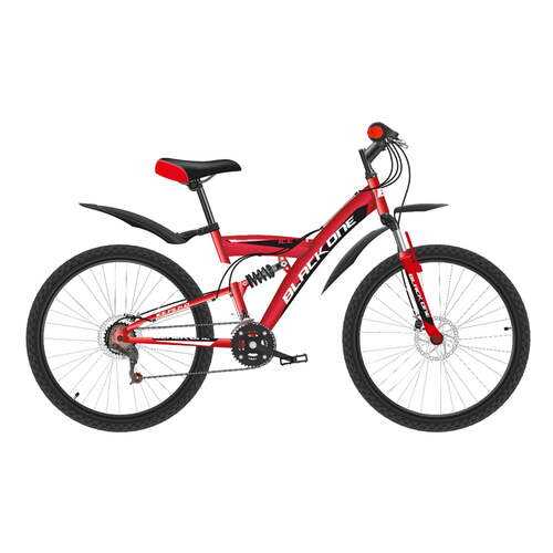 Велосипед Black One Ice FS 24 D красный/черный/белый H000016598 2019-2020 в Спортмастер