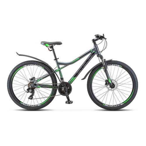 Велосипед Stels Navigator 2020 14 антрацитовый/зеленый в Спортмастер