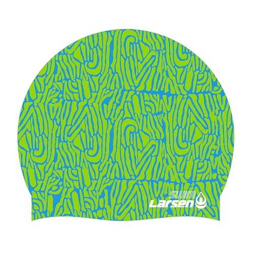Шапочка для плавания Larsen SC green/blue в Спортмастер