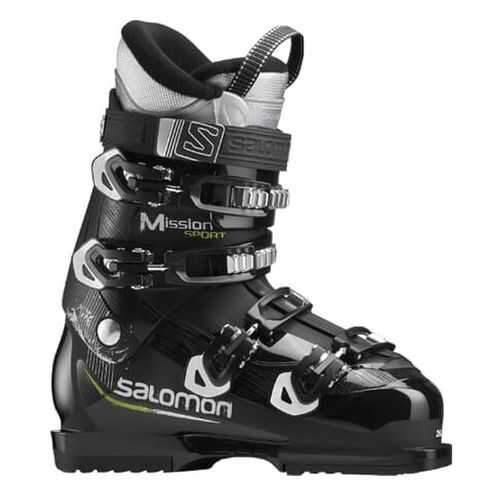 Горнолыжные ботинки Salomon Mission Sport 2018, black/white/acid grey, 27 в Спортмастер